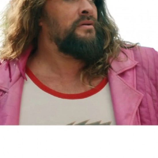 A Minecraft Movie Jason Momoa Pink Leather Jacket