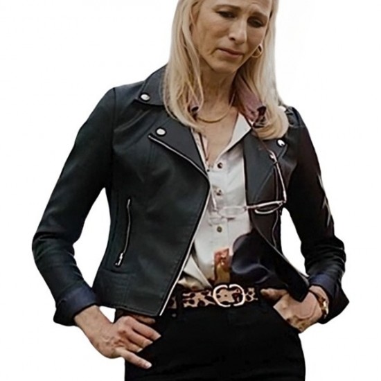 Angie Milliken The Red 2024 Black Biker Jacket