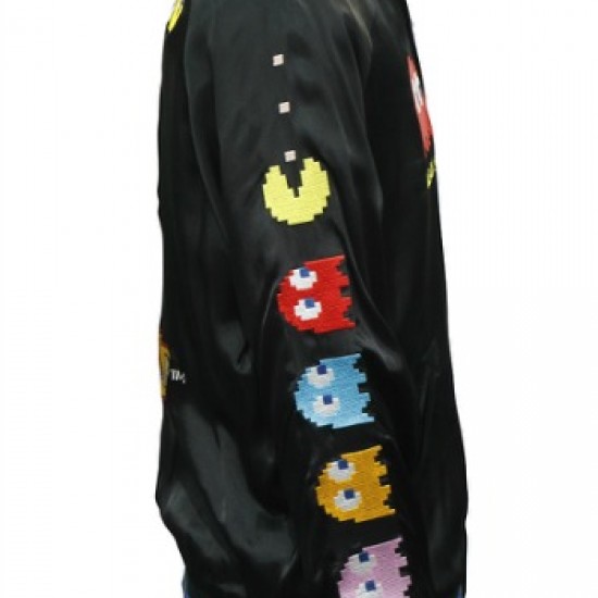 Pacman Arcade Game Satin Jacket Japan Pacman Jacket