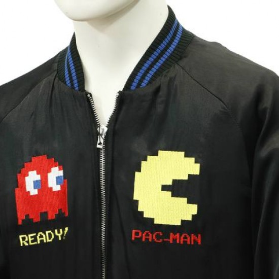 Pacman Arcade Game Satin Jacket Japan Pacman Jacket