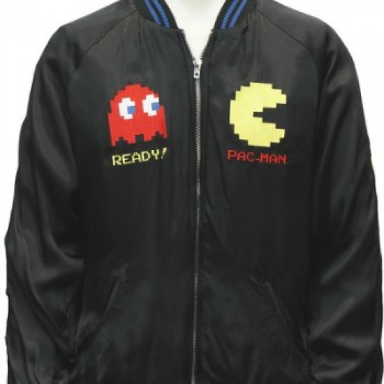 Pacman Arcade Game Satin Jacket Japan Pacman Jacket