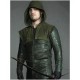 Stephen Amell Arrow Green Hooded Jacket with Quiver Costume