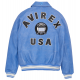 Limited Edition sky Blue Icon Croc Avirex Leather Jacket