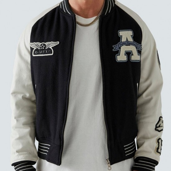 Squadron Avirex Leather Varsity Jacket