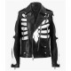 Guns N Roses Axl Rose Skeleton Motorcycle Costume Leather Jacket