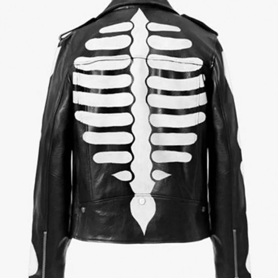 Guns N Roses Axl Rose Skeleton Motorcycle Costume Leather Jacket