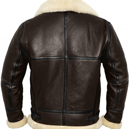 Mens B3 Bomber Jacket Aviator Real Shearling B3 Bomber Jacket Winter