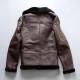 Mens Genuine Cow Skin Real Fur Shearling Jacket 