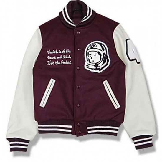 Maroon and White BBC Letterman Jacket