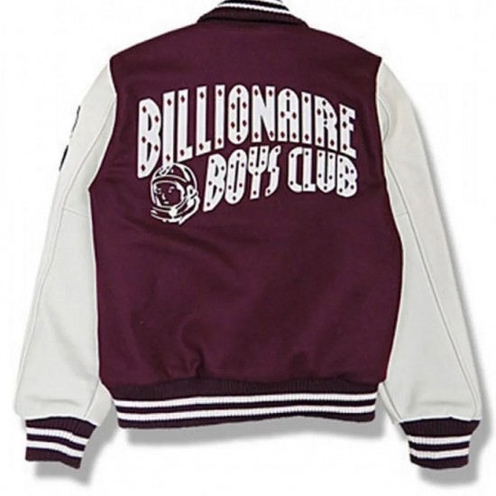 Maroon and White BBC Letterman Jacket