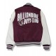 Maroon and White BBC Letterman Jacket