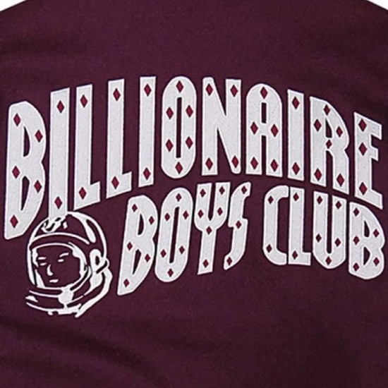 Maroon and White BBC Letterman Jacket