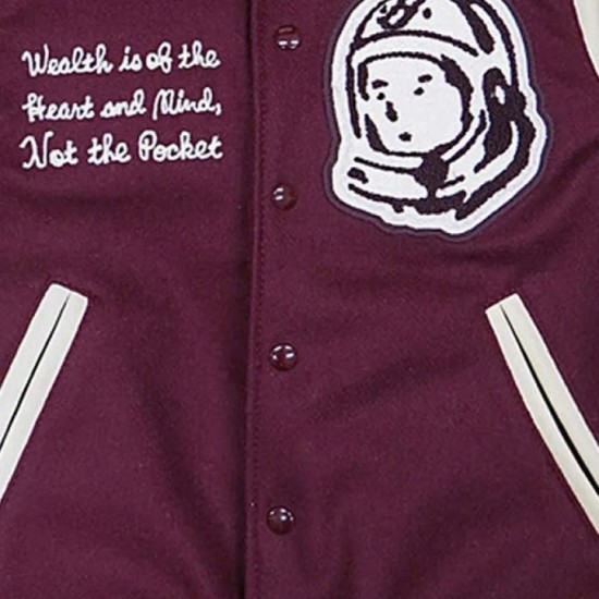 Maroon and White BBC Letterman Jacket