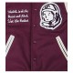 Maroon and White BBC Letterman Jacket