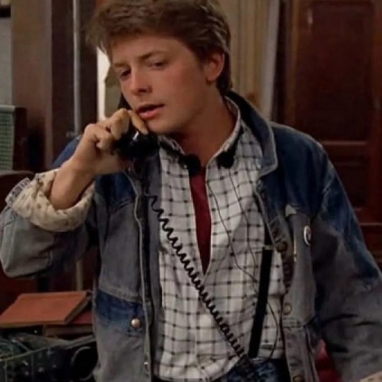 Marty Mcfly Back to The Future Blue Jacket