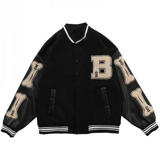 Skeleton Bad To The Bone Baseball Jacket