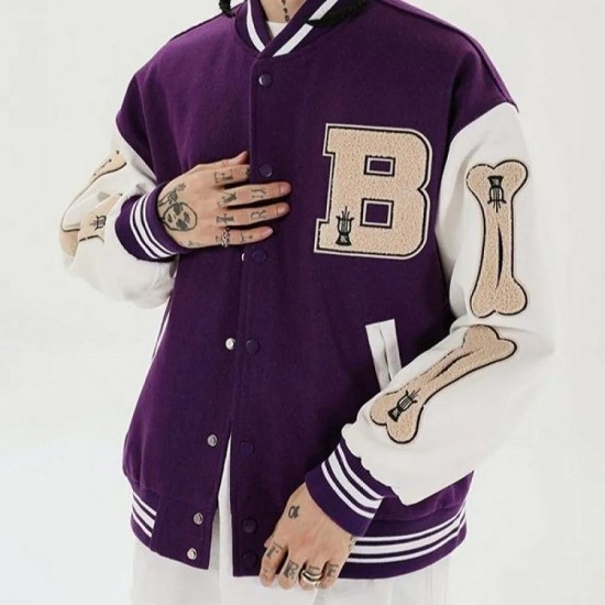 Skeleton Bad To The Bone Baseball Jacket