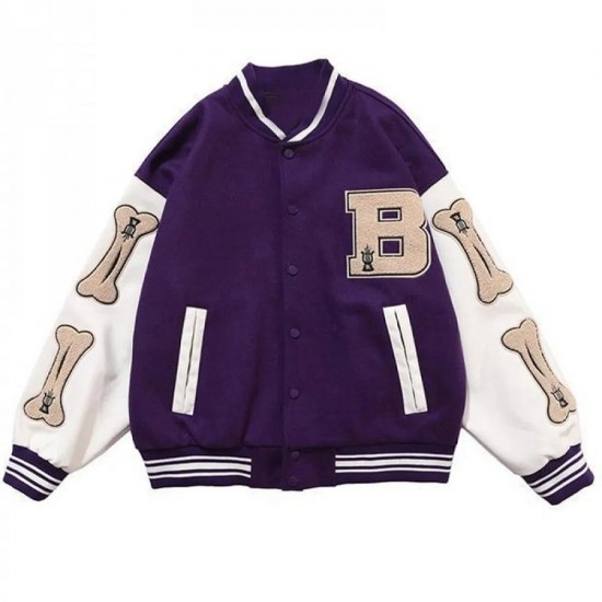 Skeleton Bad To The Bone Baseball Jacket