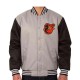 Poly Twill Baltimore Orioles Black and Gray Full-Snap Jacket