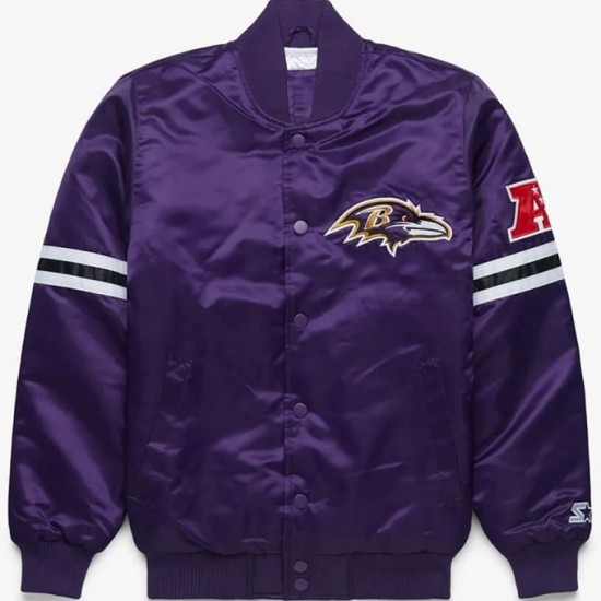 Ravens Purple Baltimore Satin Jacket