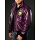 Joker Goon Batman Bomber Purple Leather Jacket