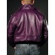 Joker Goon Batman Bomber Purple Leather Jacket