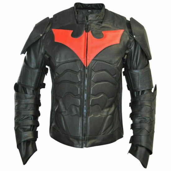 Motorbike Racing Batman Leather Jacket CE Padding