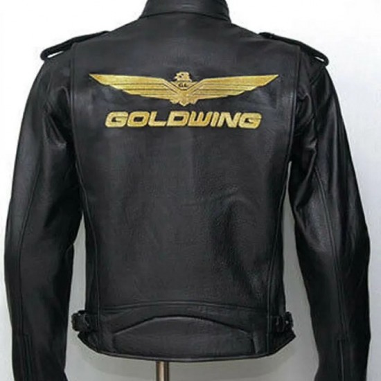 Goldwing Biker Black Leather Jacket