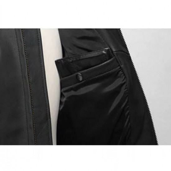 Goldwing Biker Black Leather Jacket