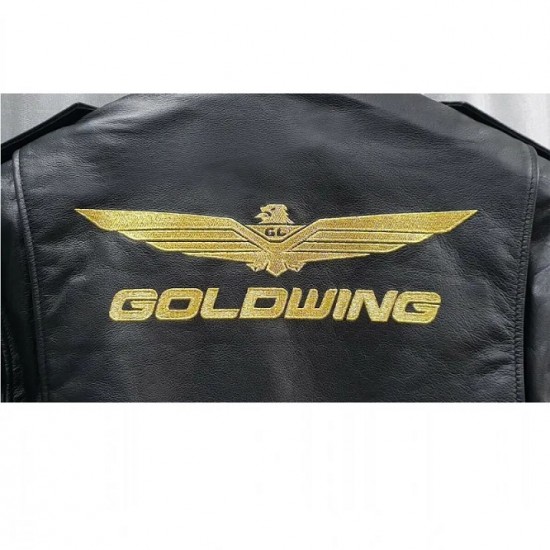 Goldwing Biker Black Leather Jacket