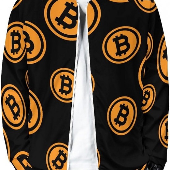 Bitcoin Logo Bomber Jacket