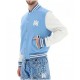 Blue and White Letterman Varsity Jacket