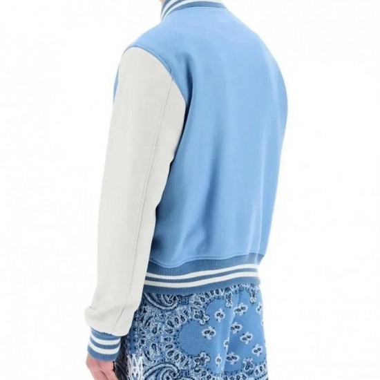 Blue and White Letterman Varsity Jacket