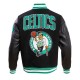 Boston Celtics Retro Classic Rib Black Wool Varsity Jacket