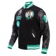 Boston Celtics Retro Classic Rib Black Wool Varsity Jacket