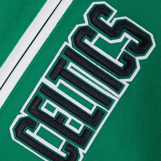 Boston Celtics Retro Classic Rib Green Wool Varsity Jacket