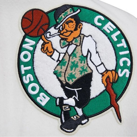 Boston Celtics Retro Classic Rib Wool Varsity Jacket