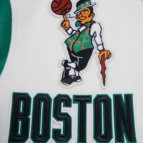 Boston Celtics Retro Classic Rib Wool Varsity Jacket