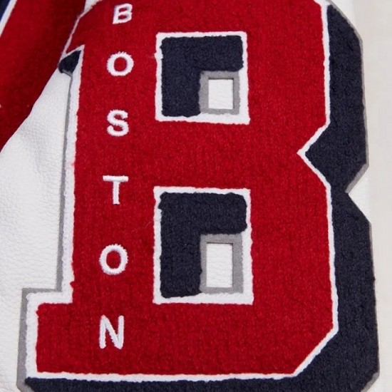 Boston Red Sox Old English Navy Blue Wool Varsity Jacket