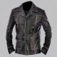 Black Fight Club Brad Pitt Inspired Leather Jacket