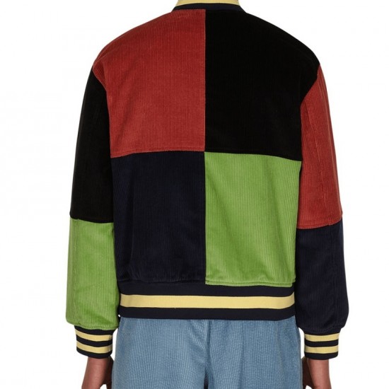 Patchwork Corduroy Brain Dead Letterman Jacket