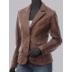 Womens Brooks Leather Blazer Jacket