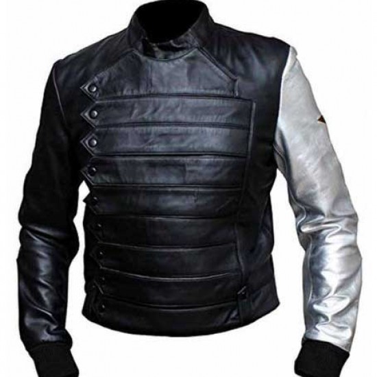 Silver Sleeves Bucky Barnes Winter Soldier Jacket          