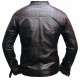 New Mens Quilted Cafe Racer Biker Leather Jacket