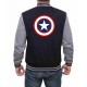 Mens Captain America Letterman Varsity Jacket 