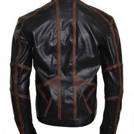 Sebastian Stan Captain America Black Leather Jacket