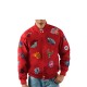 NBA Twill Carl Banks Red Collage Jacket