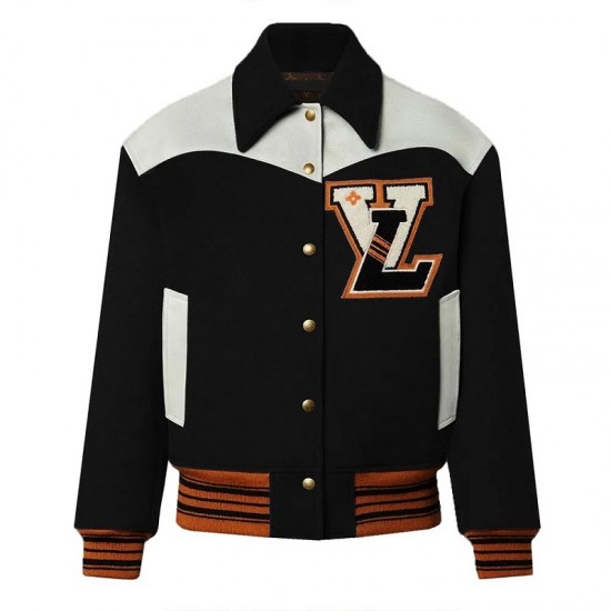 Cashgora LV Varsity Black Jacket