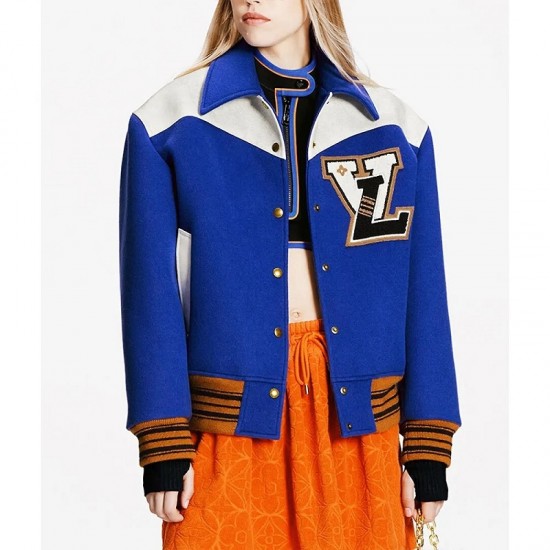 Cashgora LV Varsity Blue Jacket