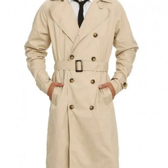 Supernatural Castiel Beige Trench Coat